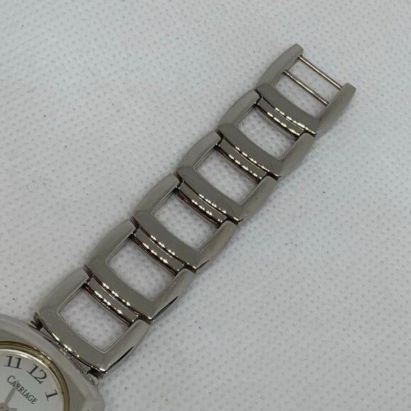 Carriage women watch 26mm case quartz Analog links bracelet size 7” running - Picture 4 of 8